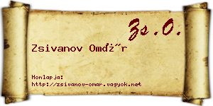 Zsivanov Omár névjegykártya